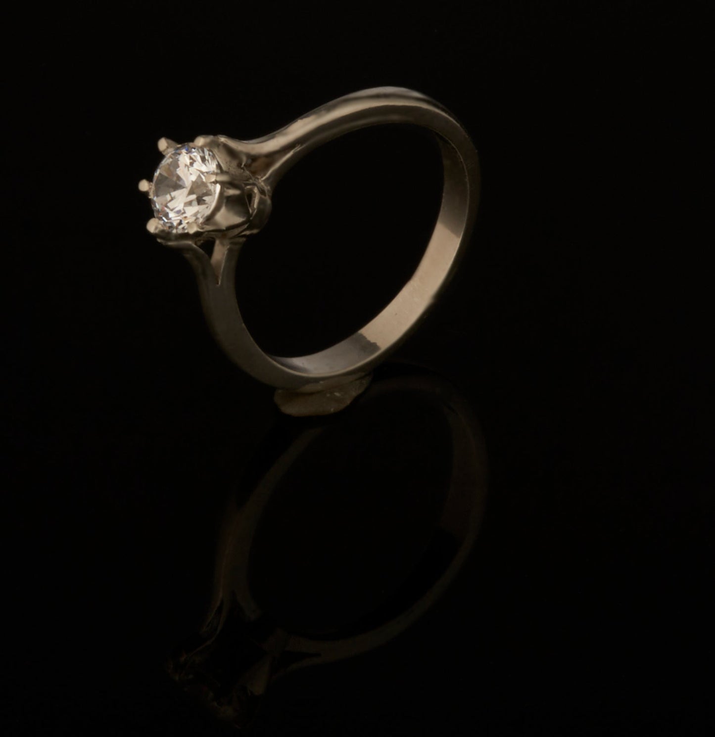 Verlobungsring klassisch 925 Silber mit 1ct Zirkonia Goldschmiede und Trauring Manufaktur Silberschweif www.gutms.de